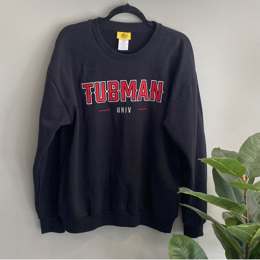 Tubman Univ Black Crewneck Sweatshirt Size Large